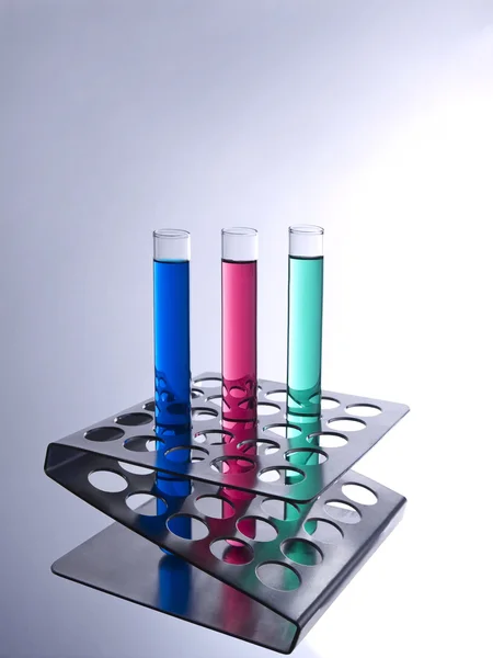 Test tubes and rack — Stock Photo, Image