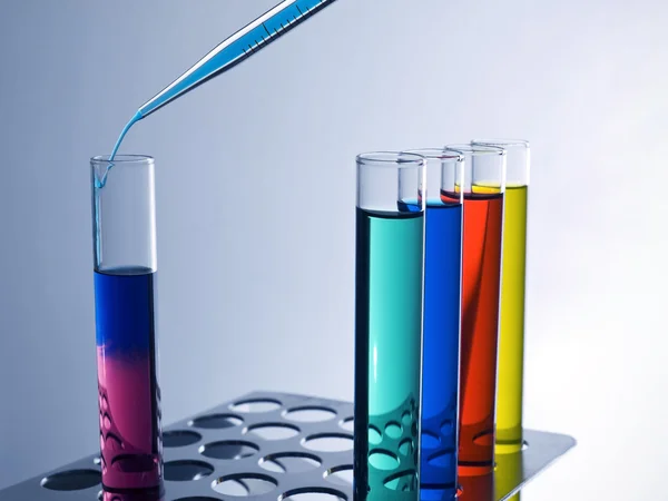 Test tubes and pipette — Stock Photo, Image