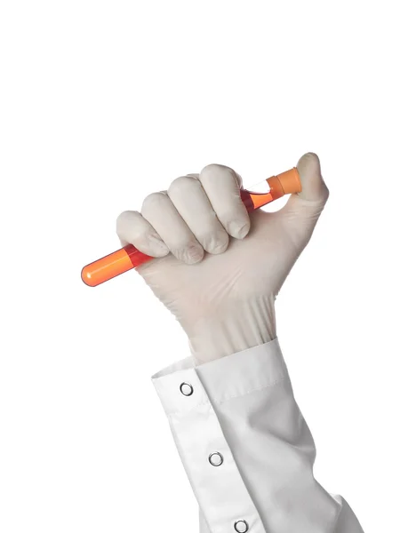 Mão com tubo de ensaio — Fotografia de Stock