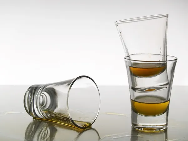 Three shots of whiskey — Stock Photo, Image