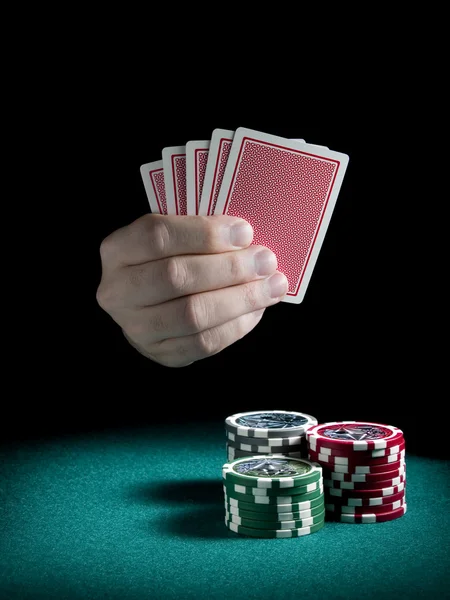 Hazardní hry ruka Stock Obrázky