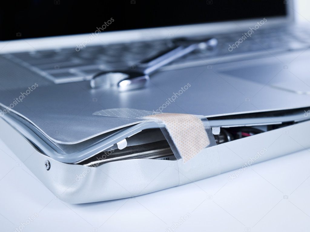 Damaged laptop
