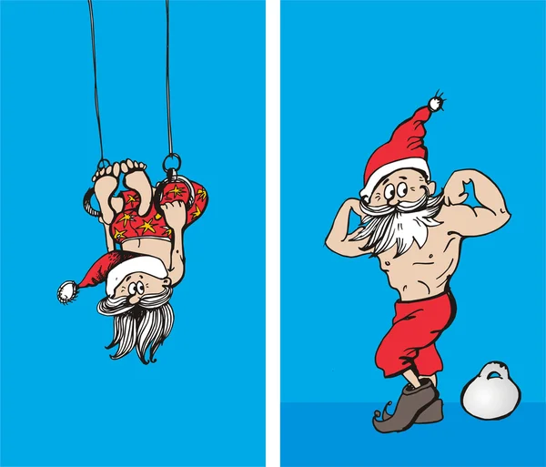 Fitness Santa — Stok Vektör