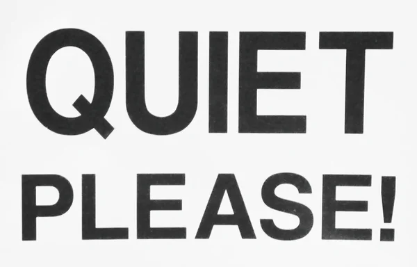 Quiet Please — Stock Photo, Image