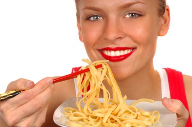 Woman With Pasta 2 clipart