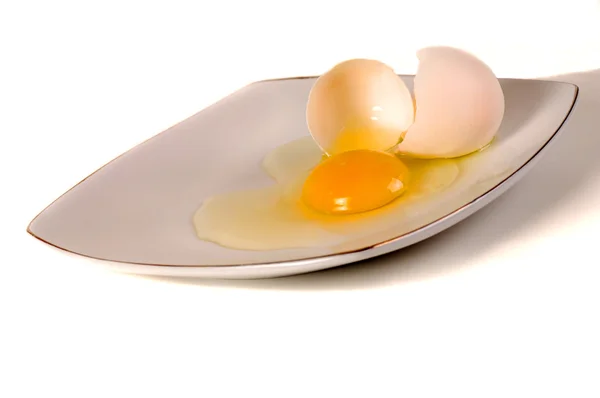 Αυγό στο πιάτο — Φωτογραφία Αρχείου