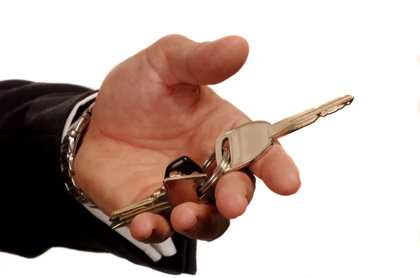 Handing Over the keys — Stock Photo, Image