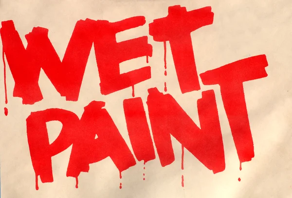 Wet Paint — Stock Photo, Image