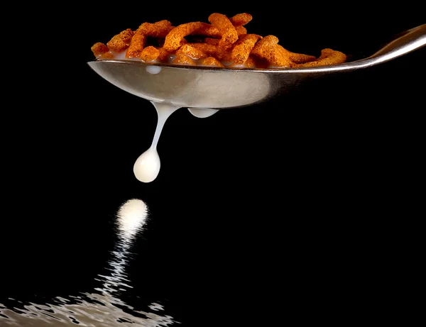 Dripping Cereal Milk — Stock Photo, Image