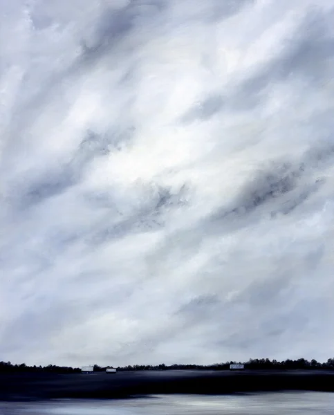 A pintura do lago — Fotografia de Stock