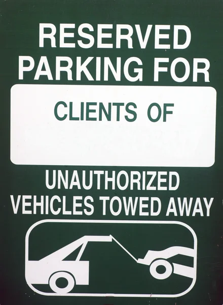 Reservierte Parkplätze — Stockfoto