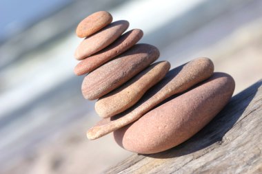 Leaned pebble tower clipart