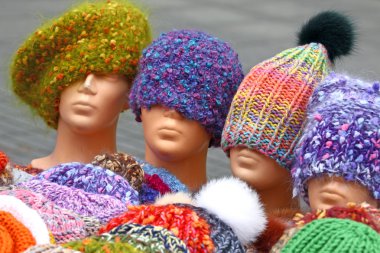 Knitted hats clipart