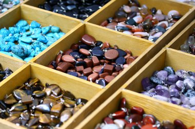 Multicolored trinket stones clipart