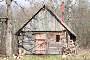 Wooden hut clipart
