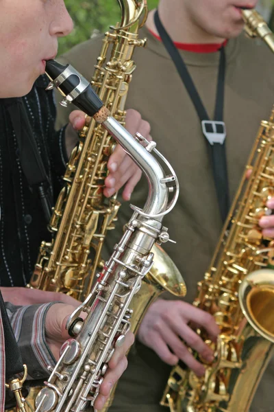 Saxophonists — Stock Photo, Image