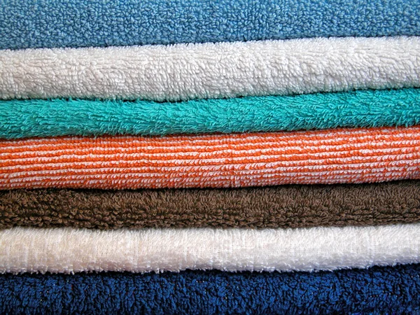 Haufen Handtücher — Stockfoto
