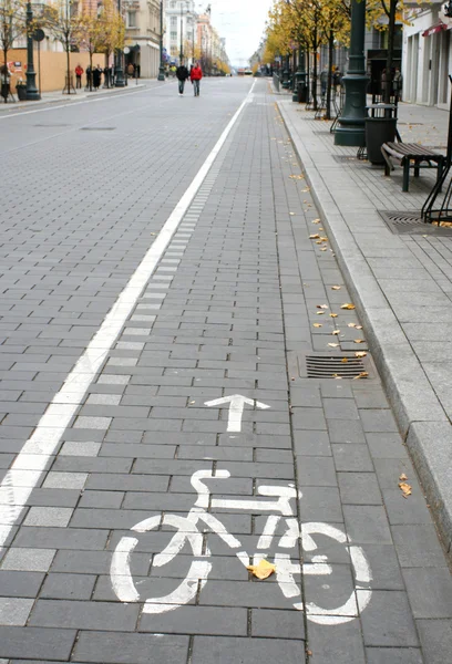 Знак велосипедного маршрута — стоковое фото