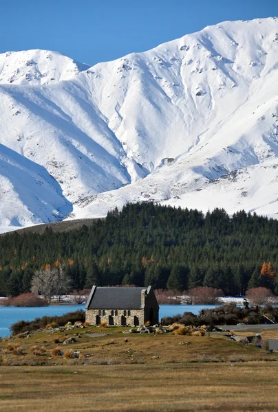 Templom jó pásztor, tekapo, Új-Zéland — Stock Fotó