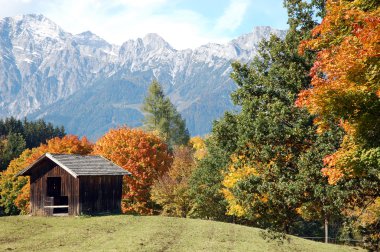 Austrian mountains in autumn clipart