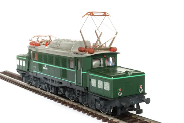Yeşil model tren — Stok fotoğraf