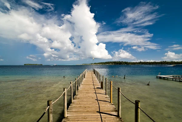 Muelle de Ferry Bora Bora Fotos de stock libres de derechos