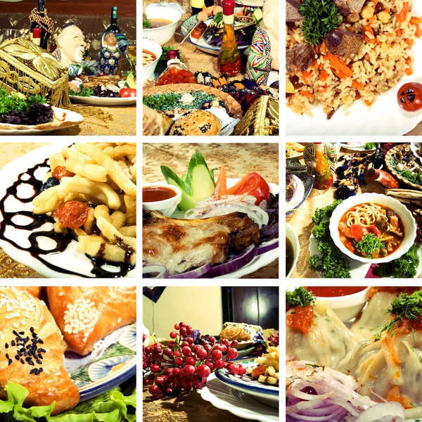 Asya yemekleri topluluğucolección de platos asiáticos — Stok fotoğraf