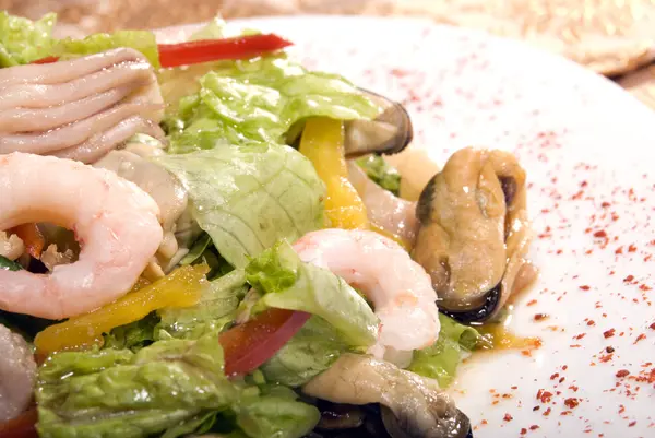 해산물로 만든 샐러드 — 스톡 사진