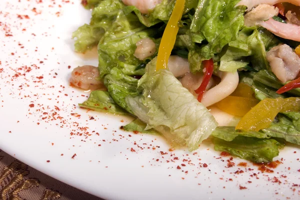 Deniz ürünlerinden yapılmış salata. — Stok fotoğraf