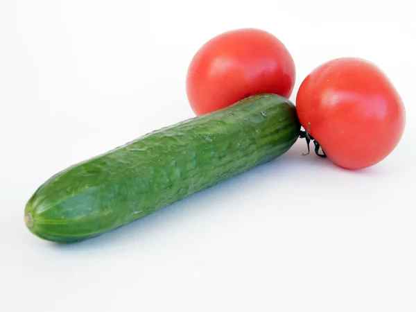 Cucumber and tomatoes — Stock Photo, Image