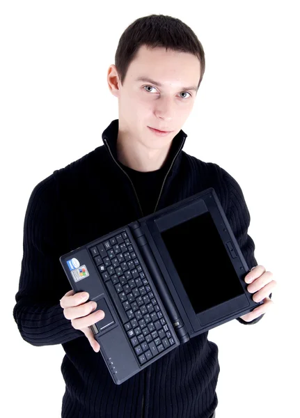 Mann mit Laptop — Stockfoto