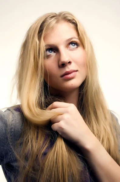 Portrait of a young blonde — Stock Photo, Image