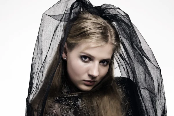 Porträt einer schwarzen Braut — Stockfoto