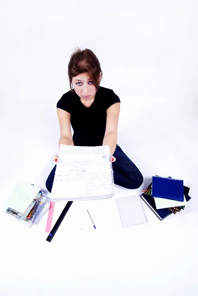 勉強の時間を過ごすの女の子 — ストック写真