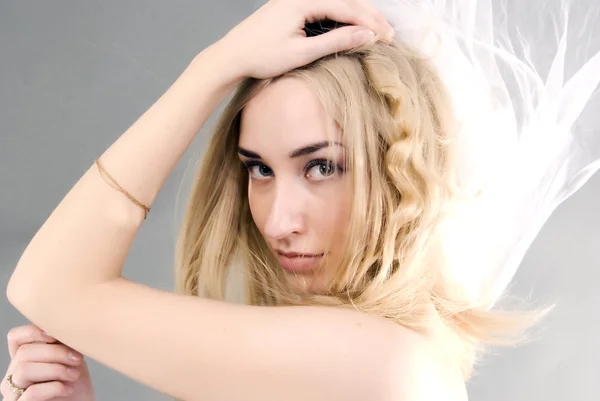 Portrait Young Seductive Blonde — Stock Photo, Image