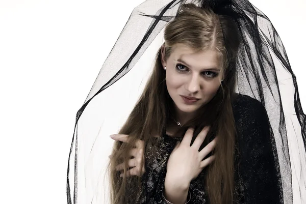 Porträt einer schwarzen Braut — Stockfoto