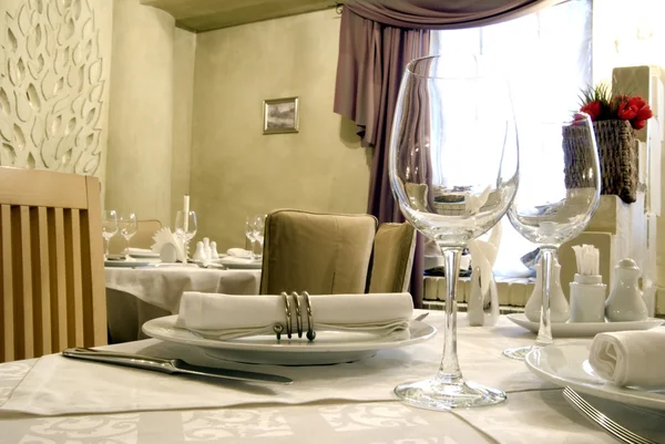 Table Manger Dans Restaurant Moderne — Photo