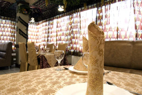 Salle Restaurant Luxueuse Dans Style Asiatique — Photo