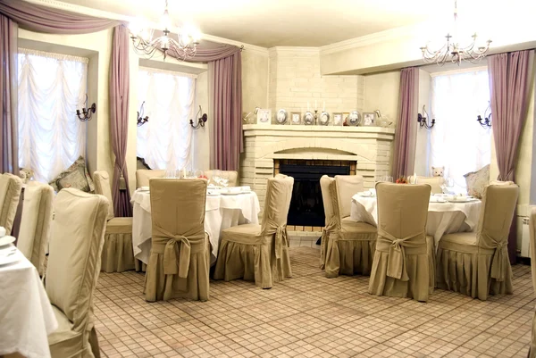 Salle Restaurant Luxueuse Dans Style Classique — Photo