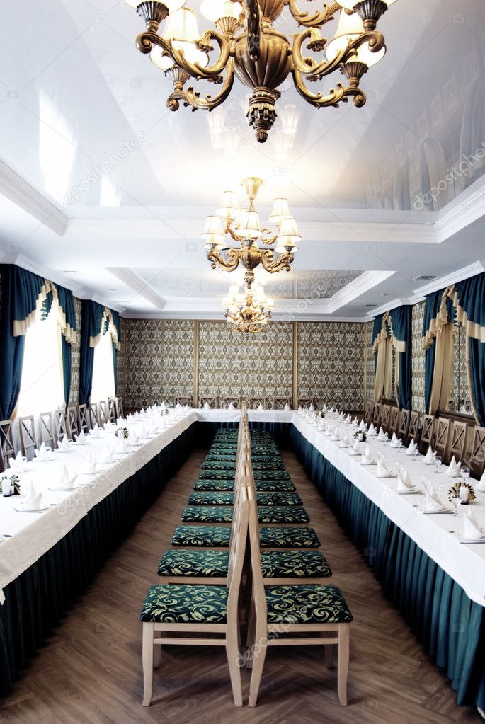 Luxurious banquet hall in classic style