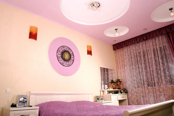 Cozy Girls Pink Bedroom — Stock Photo, Image