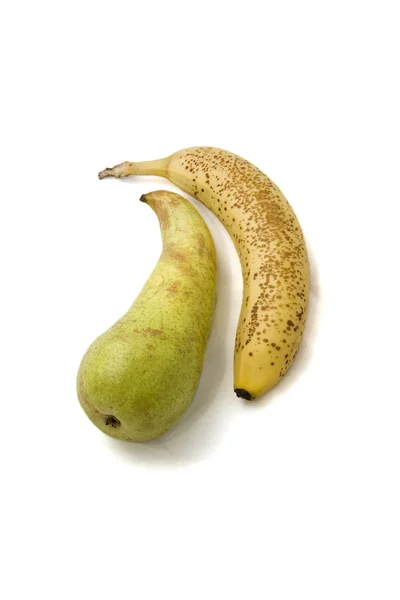 Banana and pear — Stock Photo, Image