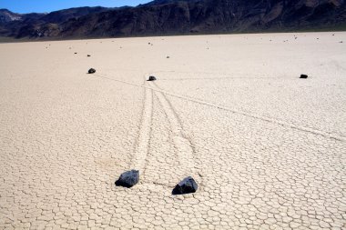 Sliding Rocks on Dry Lake Bed clipart