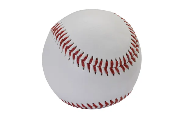Balle de baseball sur fond blanc (détourée) — Foto de Stock