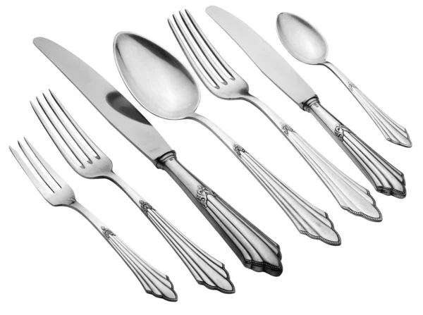 Old Silverware Set (Clipping Path) — Stock Photo, Image