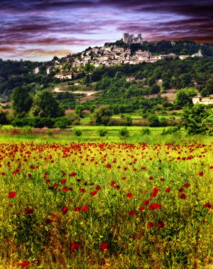 luberon, lacoste Köyü manzara