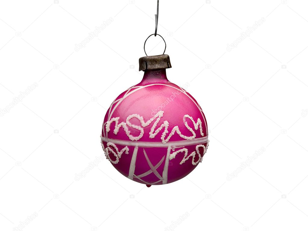 Old Christmas ornements (clipping path)
