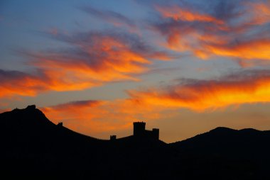 Sudak fortress in Crimea, Ukraine clipart