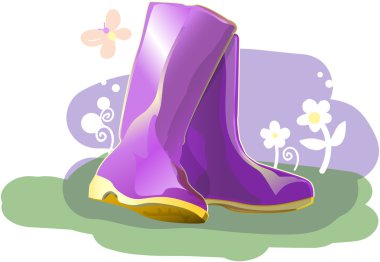 Rain boots clipart