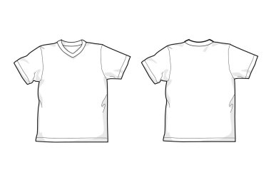 T-shirt, V clipart